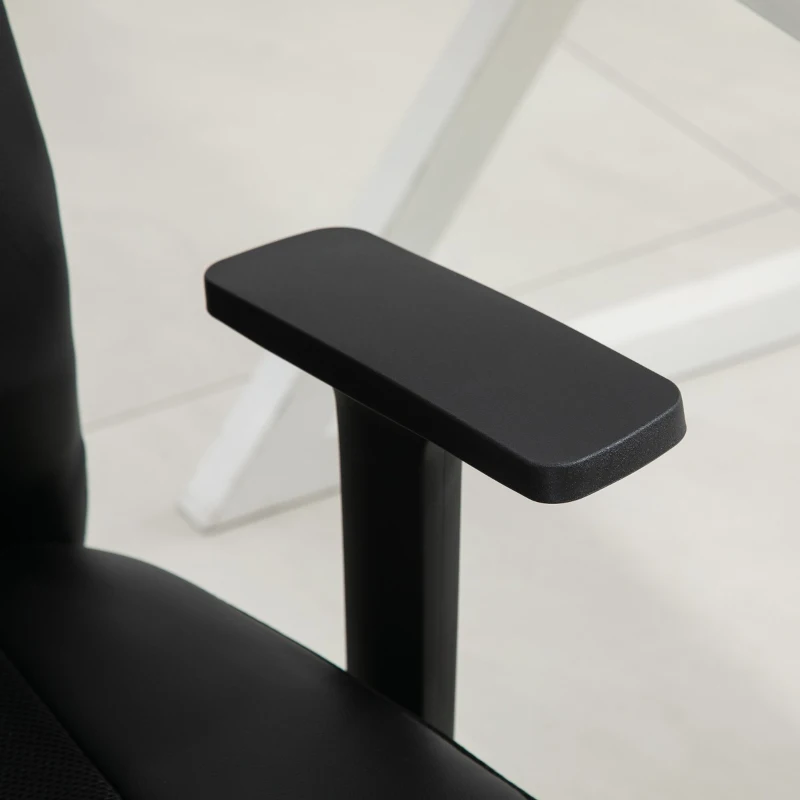 Vinsetto Mesh Office Chair with Rechargeable Electric Vibration Massage Lumbar Rocking, with Pillow, Wheels - Black