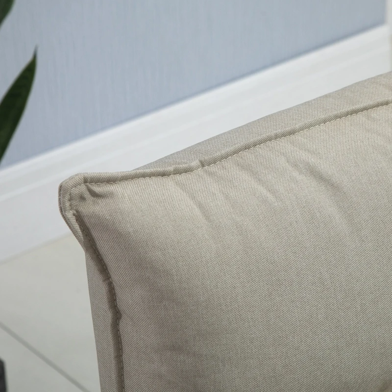 HOMCOM Foldable Floor Chair Gaming Sofa Couch Recliner with 5 Adjustable Positions, Padded Cushion, and Steel Frame for Meditation, Sleep, Reading, Watching, Cream White