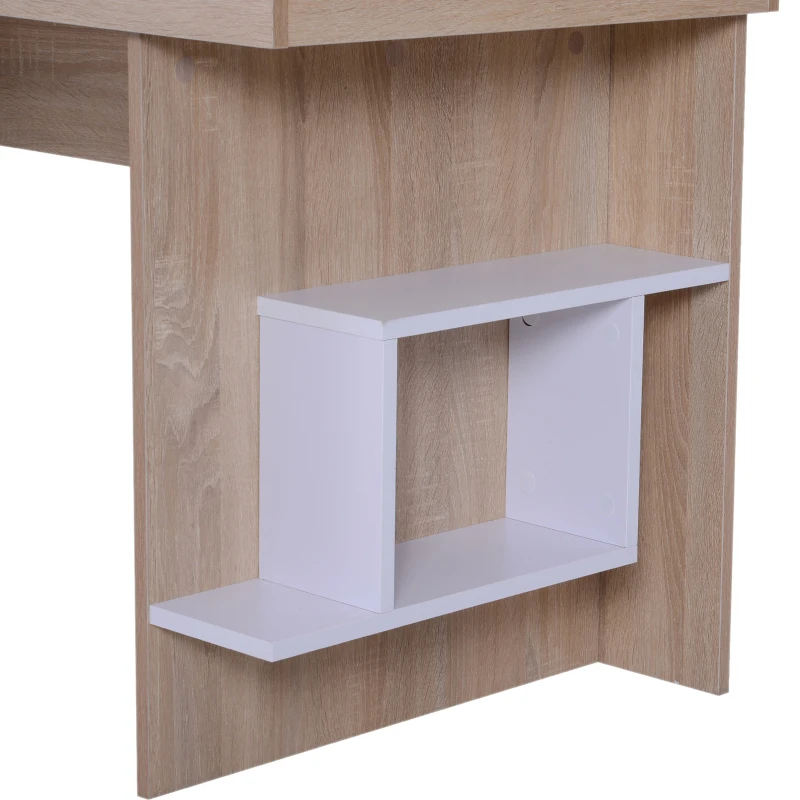 HOMCOM Wood Flipp Top Computer Desk Storage Cube Shelf Home Office