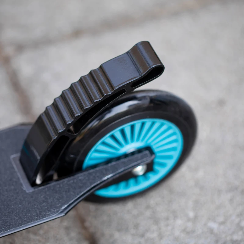 Aosom One-click Folding Kids Kick Scooter w/ Adjustable Handlebar, Push Rider with Kickstand, Dual Brake System, Durable Wheels & Sturdy Bearings, for Boys and Girls, Black