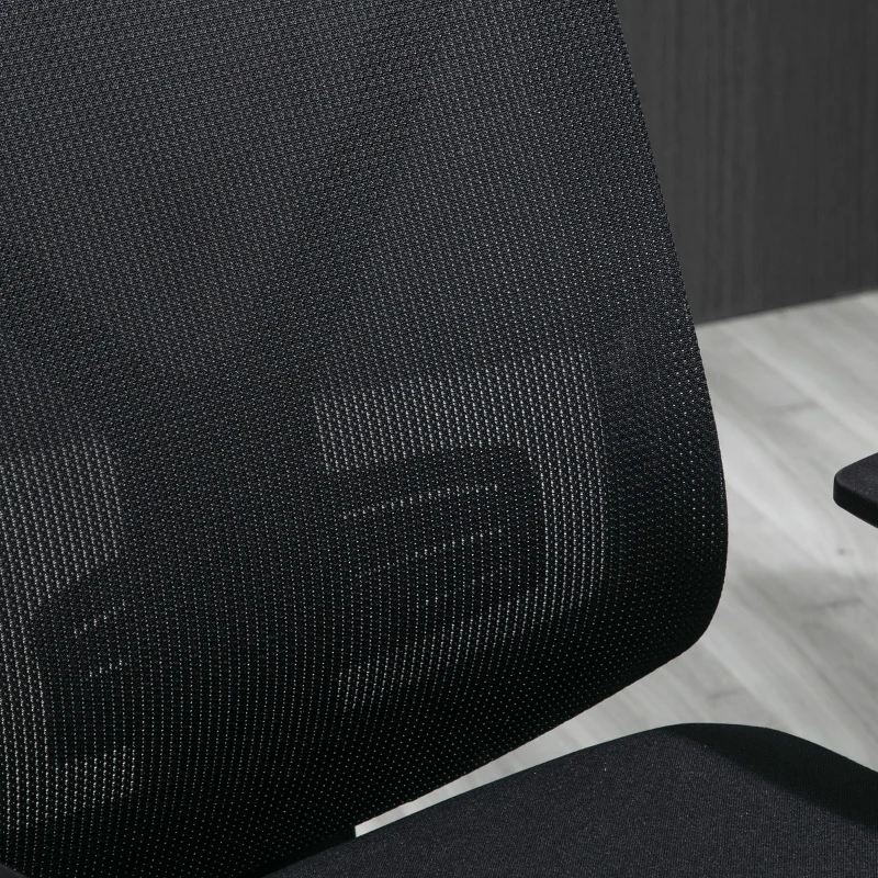 Vinsetto Ergonomic Mesh Office Chair with Lumbar Back Support, Swivel Rocking Computer Chair with Adjustable Height and Armrests for Home Office, Black