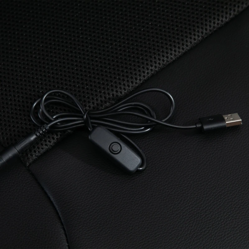 Vinsetto Mesh Office Chair with Rechargeable Electric Vibration Massage Lumbar Rocking, with Pillow, Wheels - Black