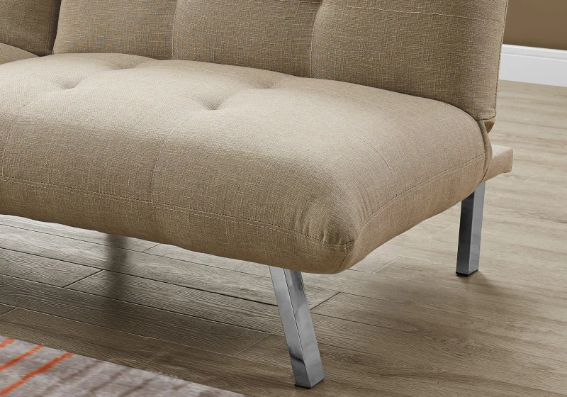 Monarch Split Back Linen Convertible Sleeper Sofa - Sand