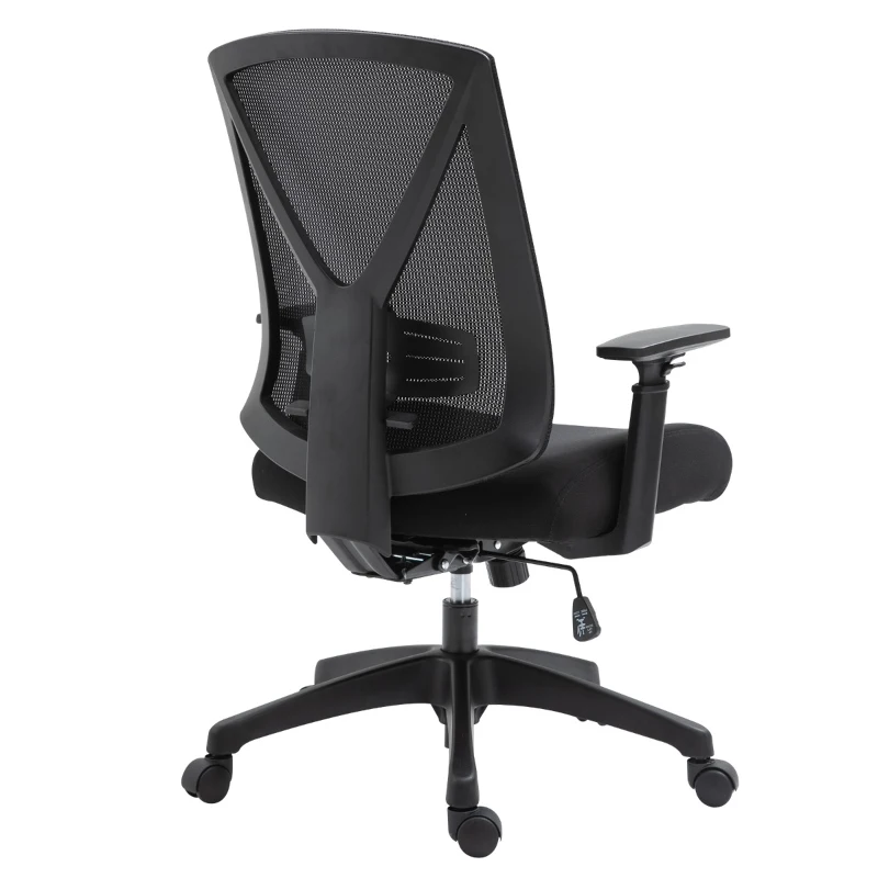Vinsetto Ergonomic Mesh Office Chair with Lumbar Back Support, Swivel Rocking Computer Chair with Adjustable Height and Armrests for Home Office, Black
