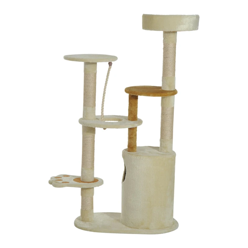 Pawhut 55" Cat Tree Condo Scratching Post Furniture Scratcher House