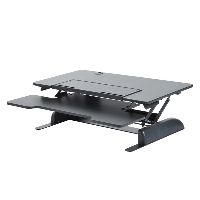 HomCom Adjustable Desktop Riser Preassembled Sit-Stand Elevating Monitor Folding