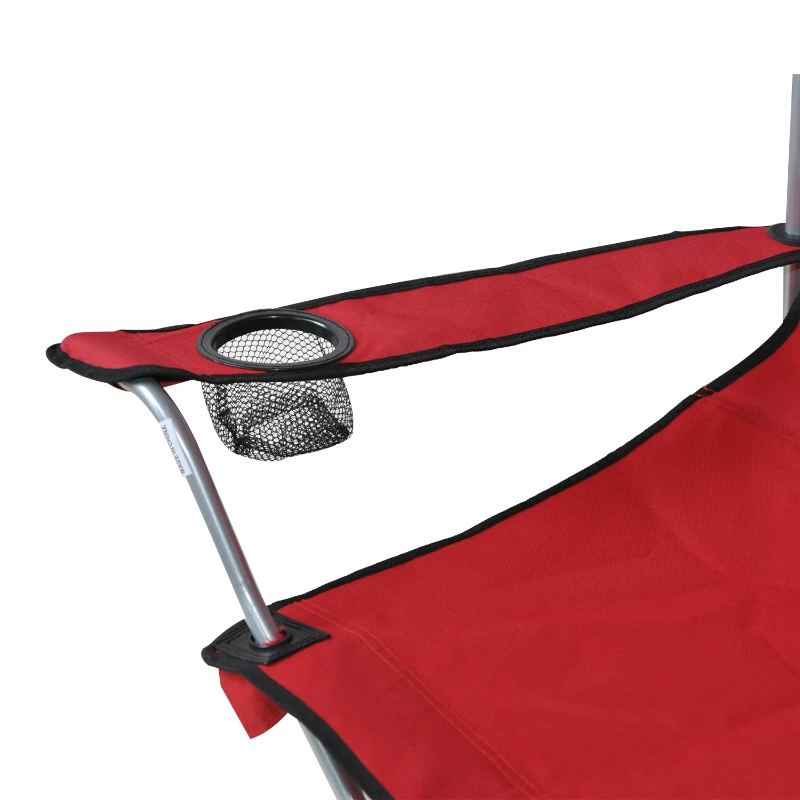 Outsunny Folding Camp Chair Outdoor Picnic Portable Armchair Sunshade w/Canopy
