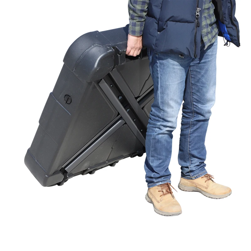 Outsunny Portable Umbrella Base Parasol Stand for Cantilever Umbrella Fill w/ Sand or Water Black