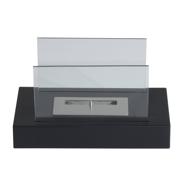 HOMCOM Portable Table Top Fireplace Firebox Bio Ethanol Burner Heater(Black)