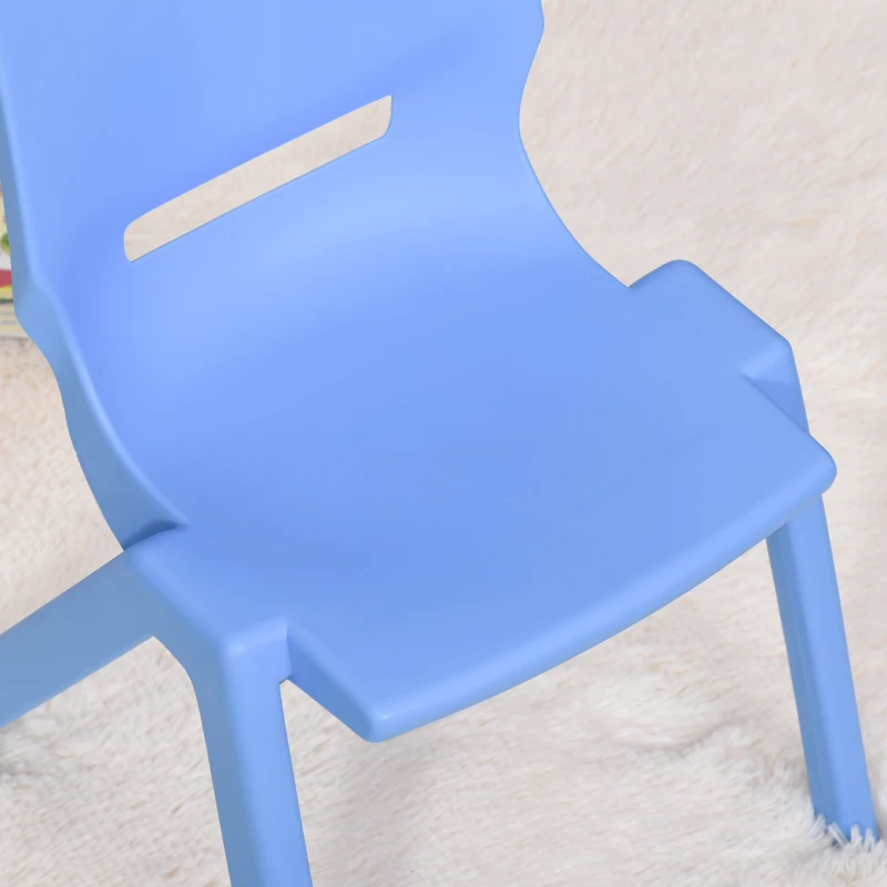 HOMCOM 5 Pieces Kids Table and Chair Set Toddler Plastic Play Activity Set with Stackable Chairs, Multicolor