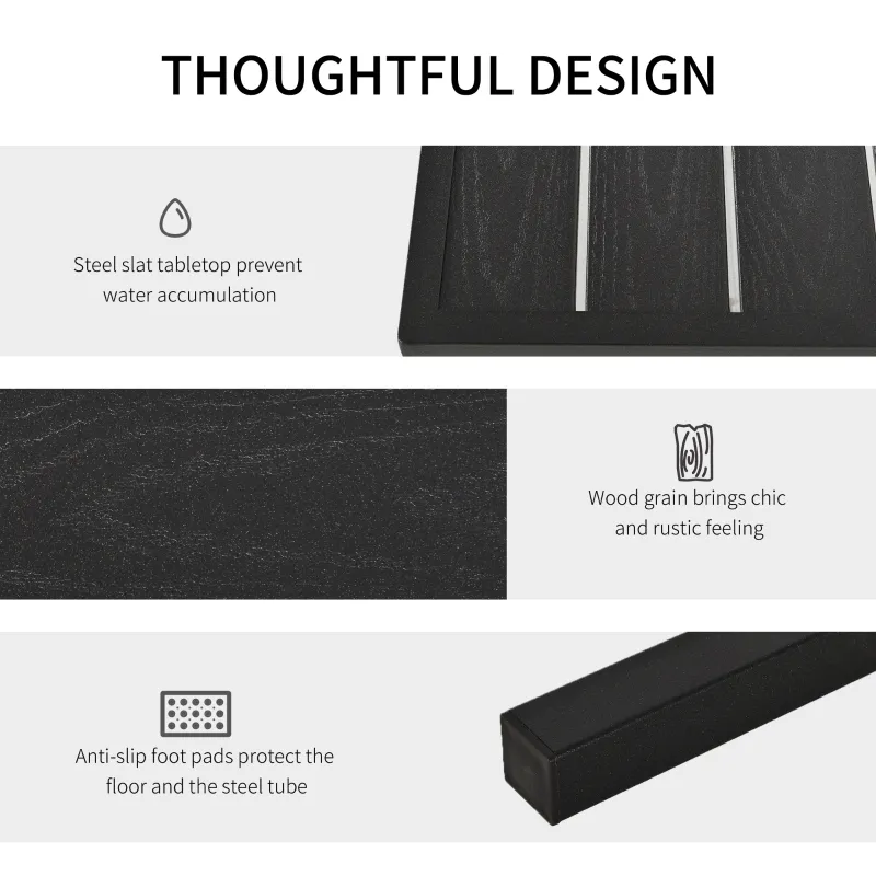 Outsunny 4-Piece Patio Furniture Set Garden Conversation Set with Soft Washable Cushions & Strong Steel Frame, Beige