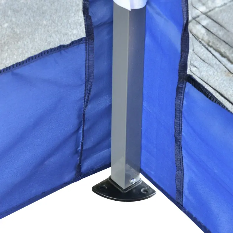 Outsunny 10x20 Pop Up Canopy Party Tent with Removable Mesh Sidewalls - American Flag Print