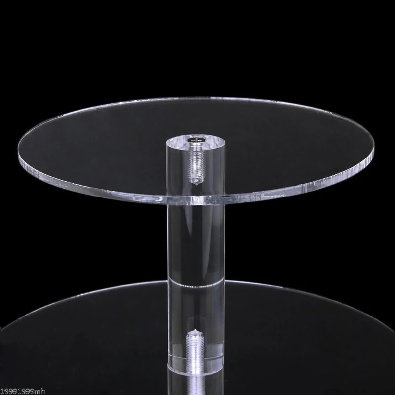 HomCom 6 Tier Cupcake Stand Circle Acrylic Wedding Party Cake Stand Bakeware, Transparent