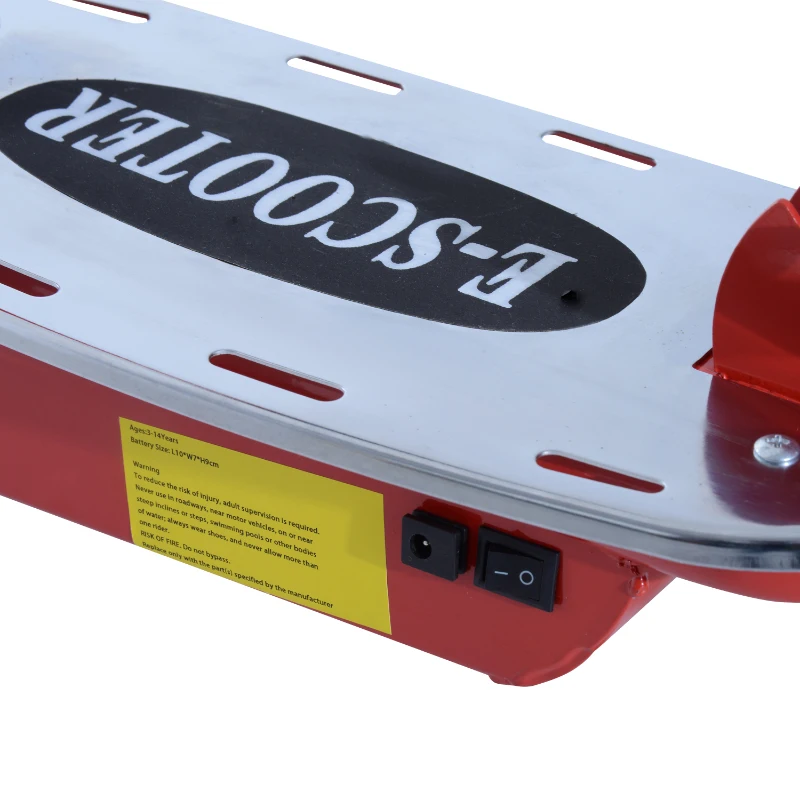 Qaba Adjustable Folding Electric Seated E-Scooter Battery Powered Motorized Bike Electric Scooter with Seat Red