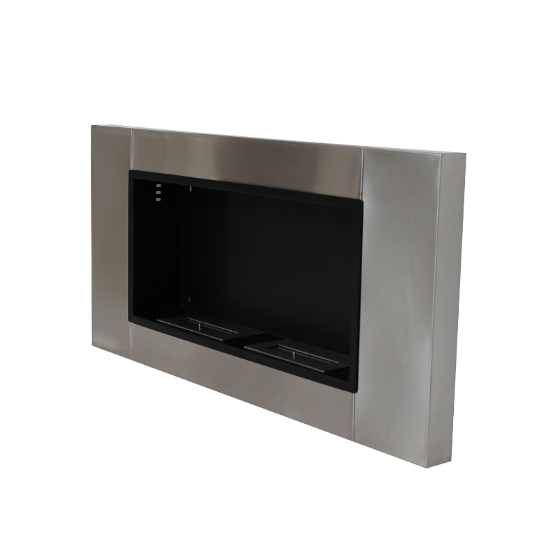 HOMCOM Ventless Bio Ethanol Fireplace Recessed Wall Mounted Heater