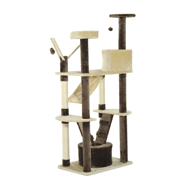PawHut 71-inch Multilevel Condo Cat Tree Scratching House