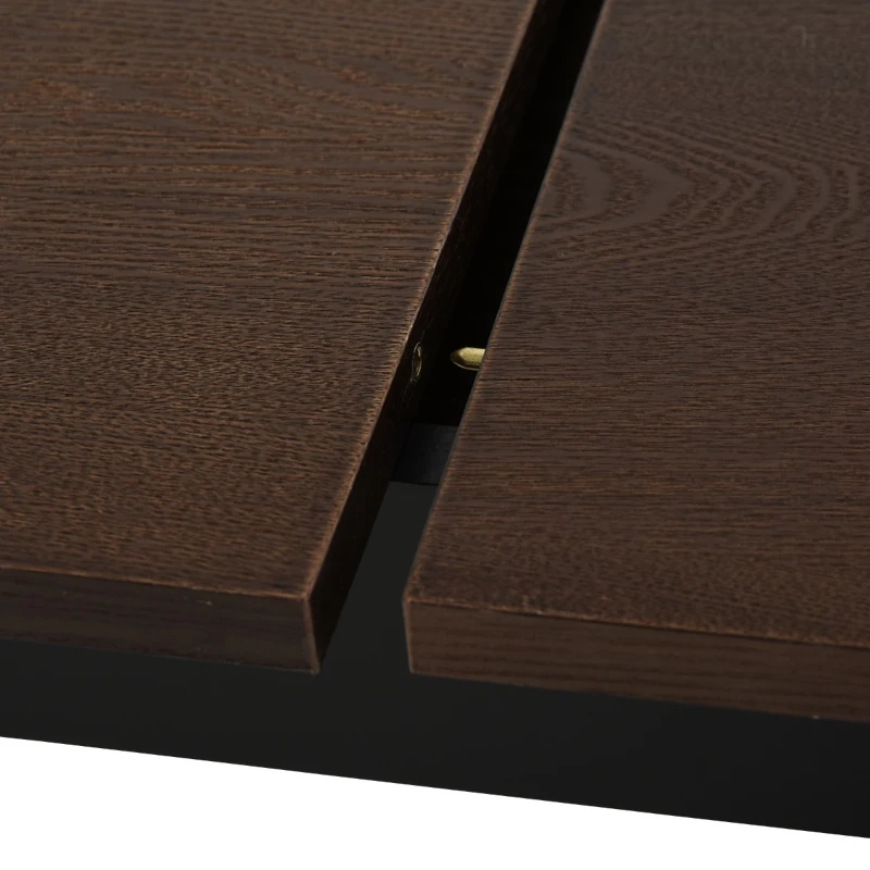 HomCom Expandable Folding Kitchen Dining Table with Elegant Natural Wood Design & Sturdy Construction - Walnut