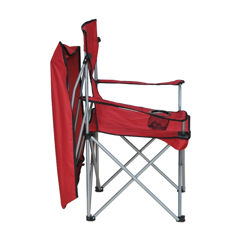 Outsunny Folding Camp Chair Outdoor Picnic Portable Armchair Sunshade w/Canopy