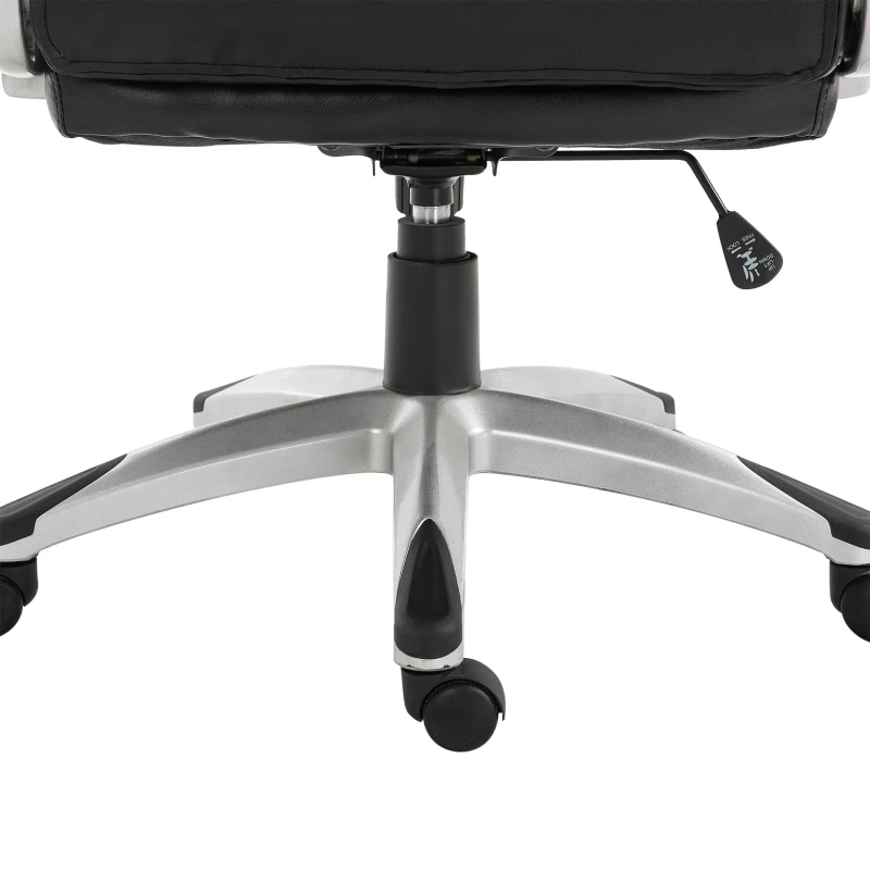 Vinsetto Executive PU Leather Rocking Gaming Office Chair Adjustable Padded Seat with Wheels Black