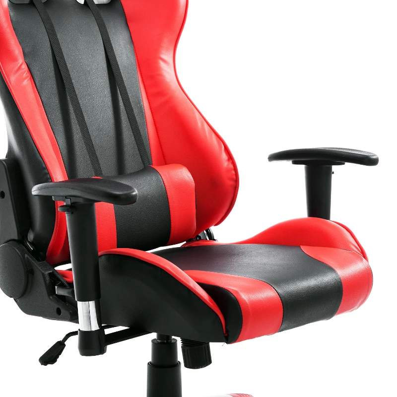 HOMCOM Executive 360° Swivel Gaming Racing Office Chair with Waist Neck Cushions (Red/Black)