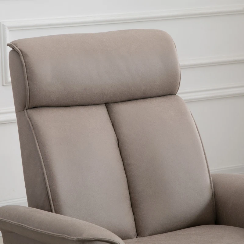 HOMCOM Modern Electronic Power Recliner with 360 Swivel Rotation, USB Charging Port and Footrest, Brown