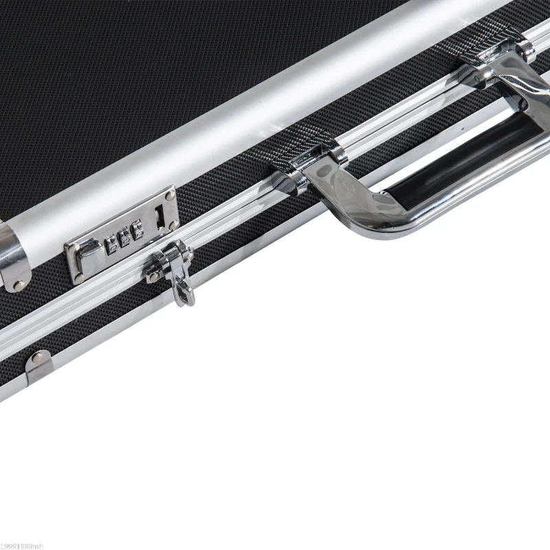 HOMCOM 43.7” Hard Gun Guard Case Rifle Storage Travel Carry Pistol Handgun Shotgun Lockable Black