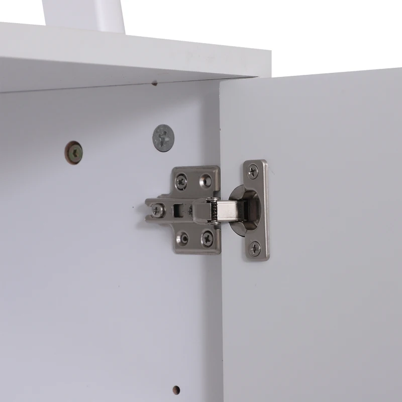 HOMCOM 3 Tier Ladder Bookcase Storage Cabinet Home Organizer Living Room White