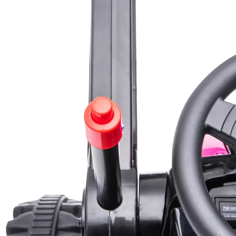 Aosom 6V Kids Rechargeable Battery Powered Truck with Adjustable Bucket, High/Low Speed Realistic Sound, Pink