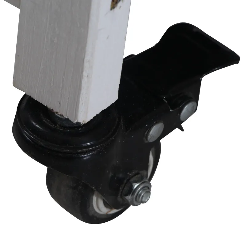 PawHut Portable Rabbit Playpen with Slide-out Trays & Ramp, Fir Wood, 34.75" H, Ideal for Small Animals & Pets