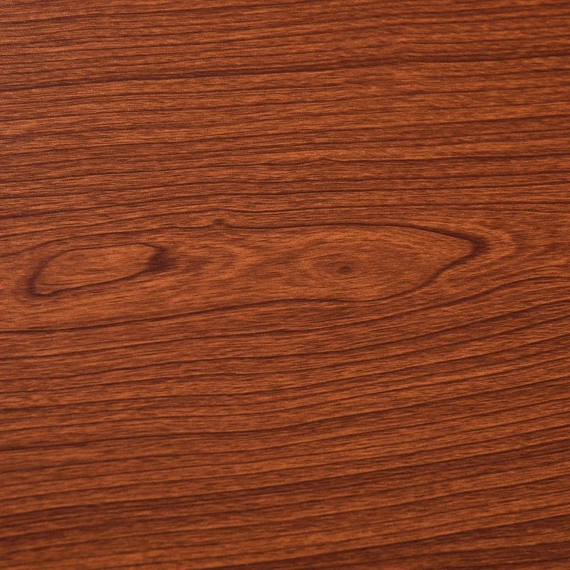 HOMCOM L-Shaped Corner Computer Office Desk Workstation with Elevated Shelf, Rolling Keyboard Tray, & Convenient CPU Stand, Brown