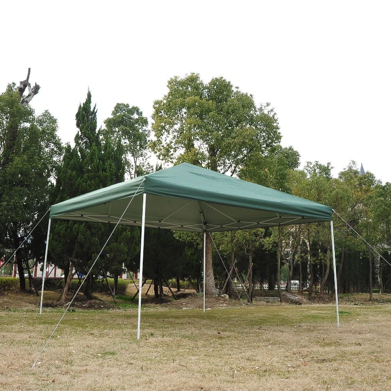 Outsunny 13' x 13' Adjustable Height Easy Pop Up Canopy Party Tent - Green
