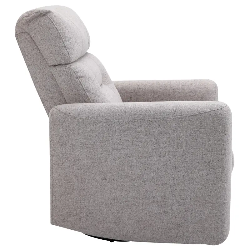 HOMCOM Manual Recliner Swivel Rocker Chair Theater Chair Single Sofa with Linen Fabric for Living Room Bedroom, Beige