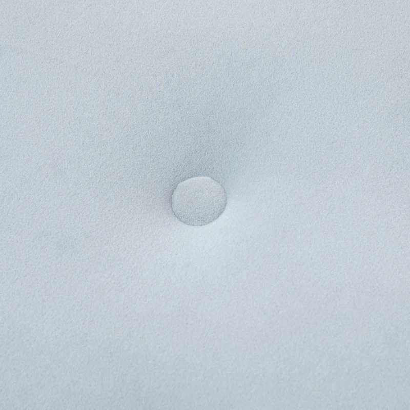 HOMCOM Nesting Coffee Table Set of 2, Round End Tables with Velvet-Feel Button Tufted Top for Living Room, Home Office, Grey