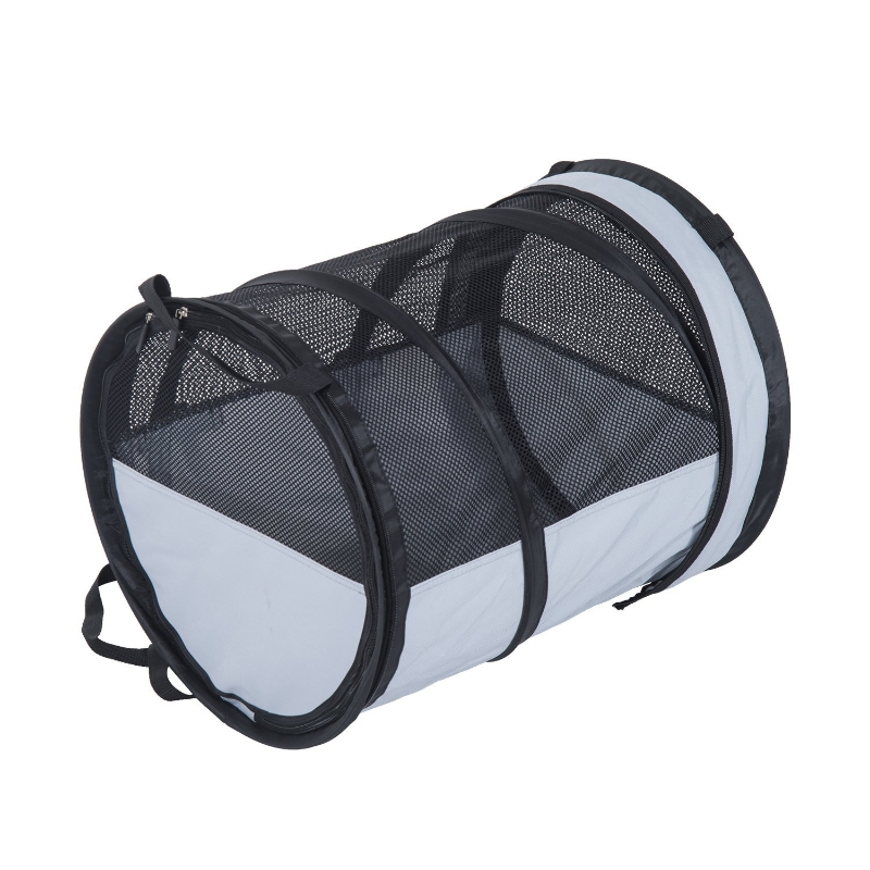 PawHut 16" x 20" Portable Pet Tube Car Travel Kennel Folding Cat Dog