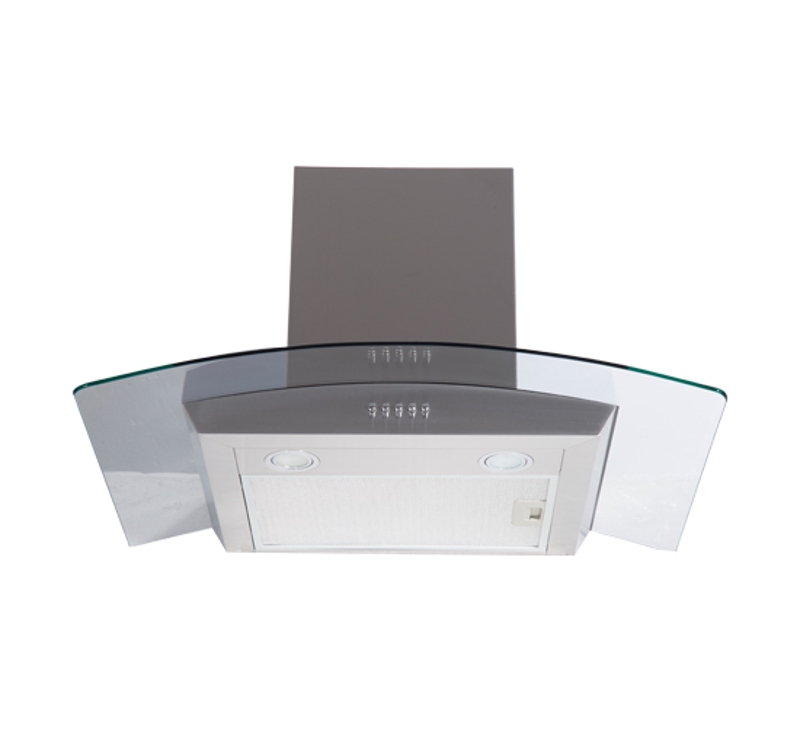 30" Kitchen Wall Mounted Range Hood/Vent -  Stainless Steel and Glass