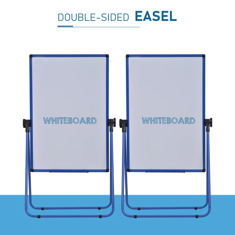 Vinsetto Foldable and Adjustable U-Stand Double Sided Whiteboard Chalkboard Easel