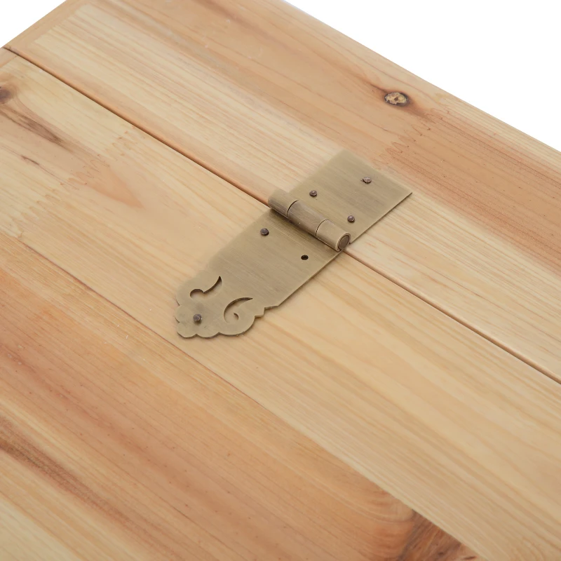 HOMCOM Wooden Storage Trunk Box Crate Case Craft Organizer Home