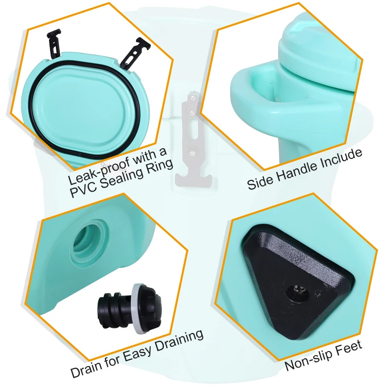 Outsunny Cute Cooler Box 25L Cooling Box Outdoor Portable Green