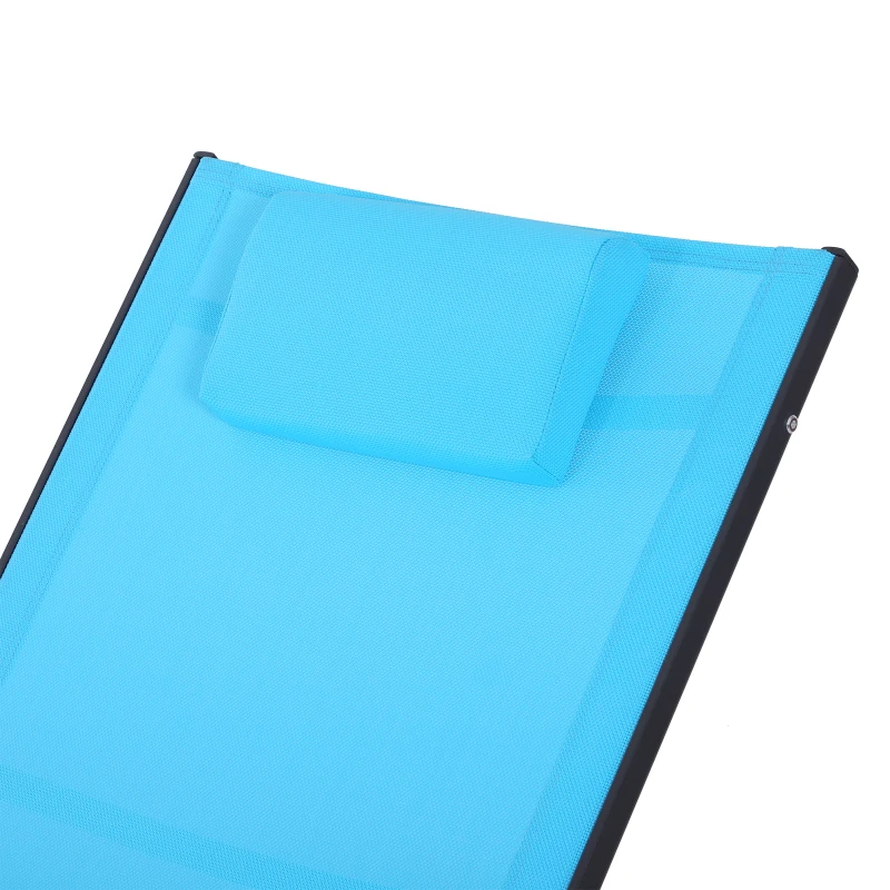 Outsunny Zero-Gravity Rocking Chair Garden Patio Lounger Seat Outdoor Indoor Texteline Recliner Backyard Aluminum Frame Rocker Blue