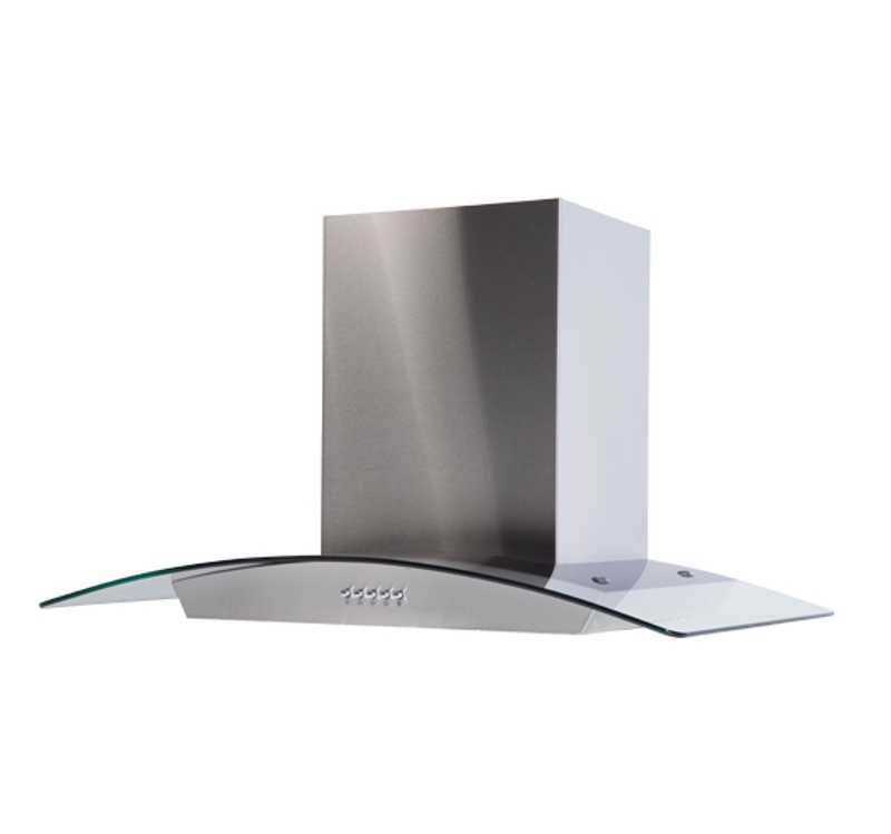 30" Kitchen Wall Mounted Range Hood/Vent -  Stainless Steel and Glass
