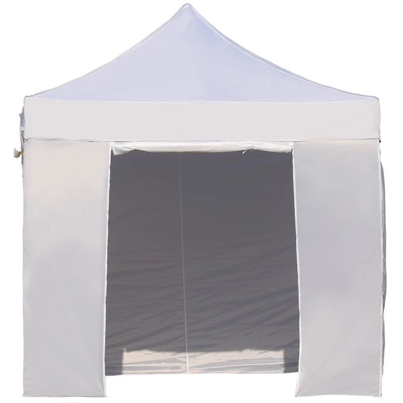 Outsunny 9.4' Folding Gazebo Metal Canopy Party Tent With Sandbag Adjustable Height White