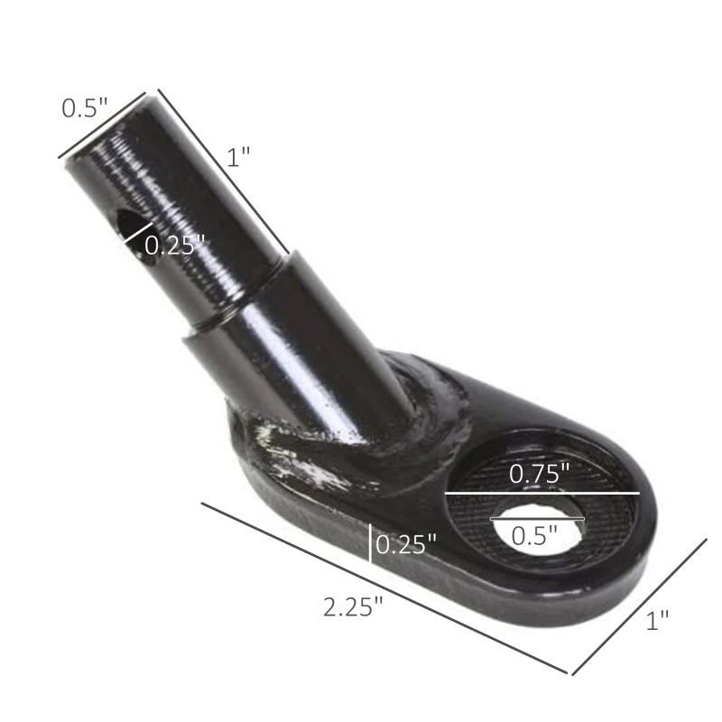 Aosom Aosom Steel Bicycle Bike Trailer Coupler Hitch Connector - Black