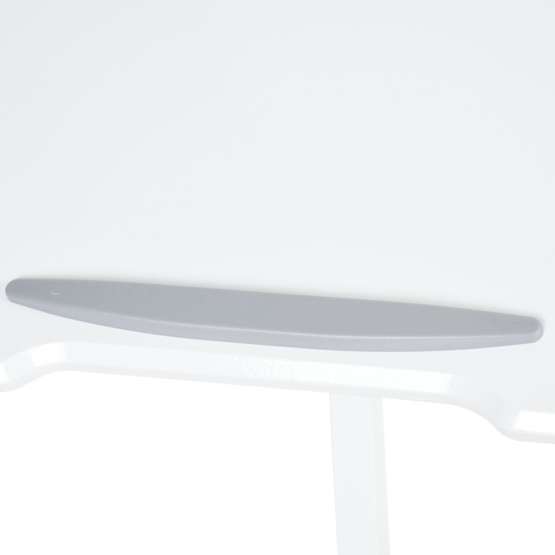 Vinsetto Foldable Computer Desk on Rolling Wheels Height Adjustable Tilt 90° White