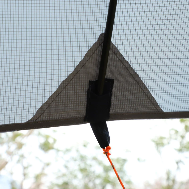 Outsunny Easy-Out Self Standing Rooftop Car Awning with PU Polyester Fabric for Sun-Shade & UV/Water Protection, Grey