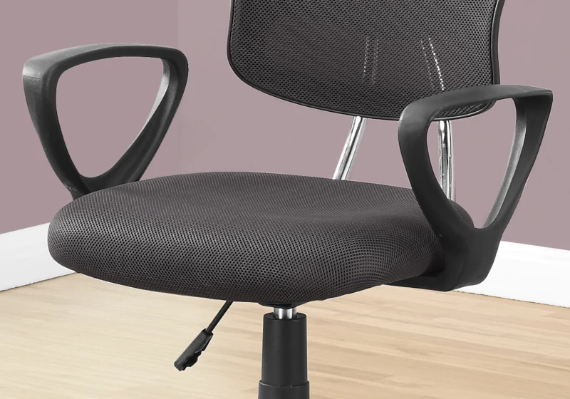 Monarch Ergonomic Swivelling  Juvenile Curved Mid Back Office Chair - Black