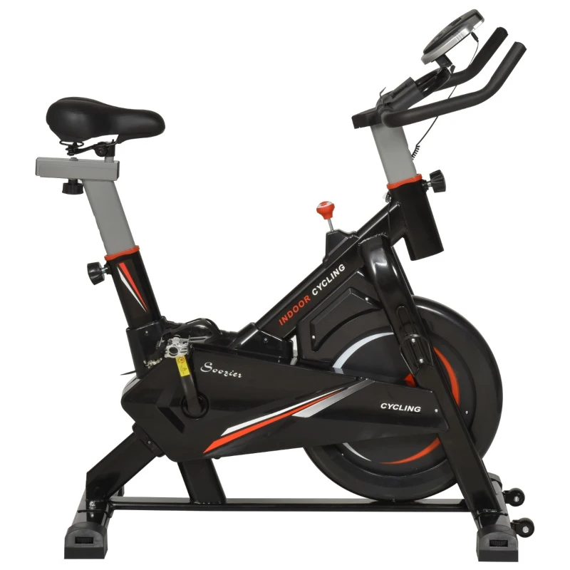 Soozier Stationary Exercise Training Bike Indoor Cycling Bike w/ LCD Monitor