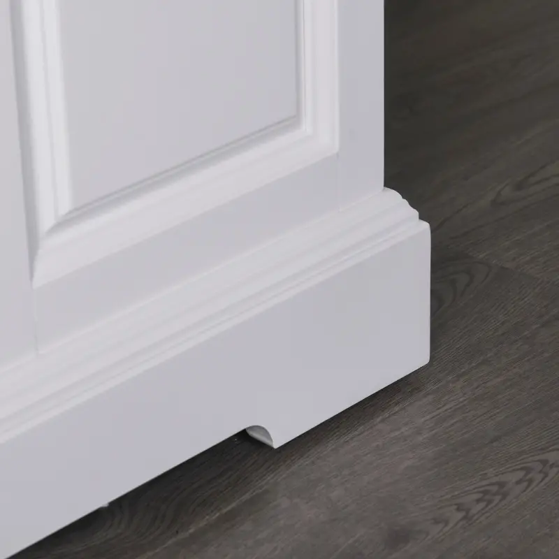 HomCom Rolling Kitchen Island Trolley Storage Cart with Drawers, Door Cabinet, Adjustable Shelves for Dining Room, White