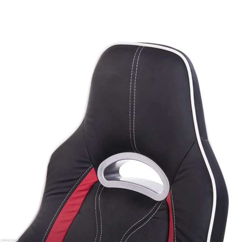 HOMCOM High Back Executive Racing Office Chair PU Leather Swivel Computer Desk Seat Black and Red