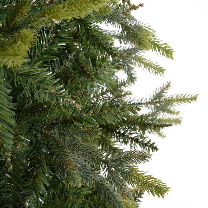 HOMCOM 7ft Artificial Christmas Tree Unlit with Metal Stand  2692 Tips Foldable Base