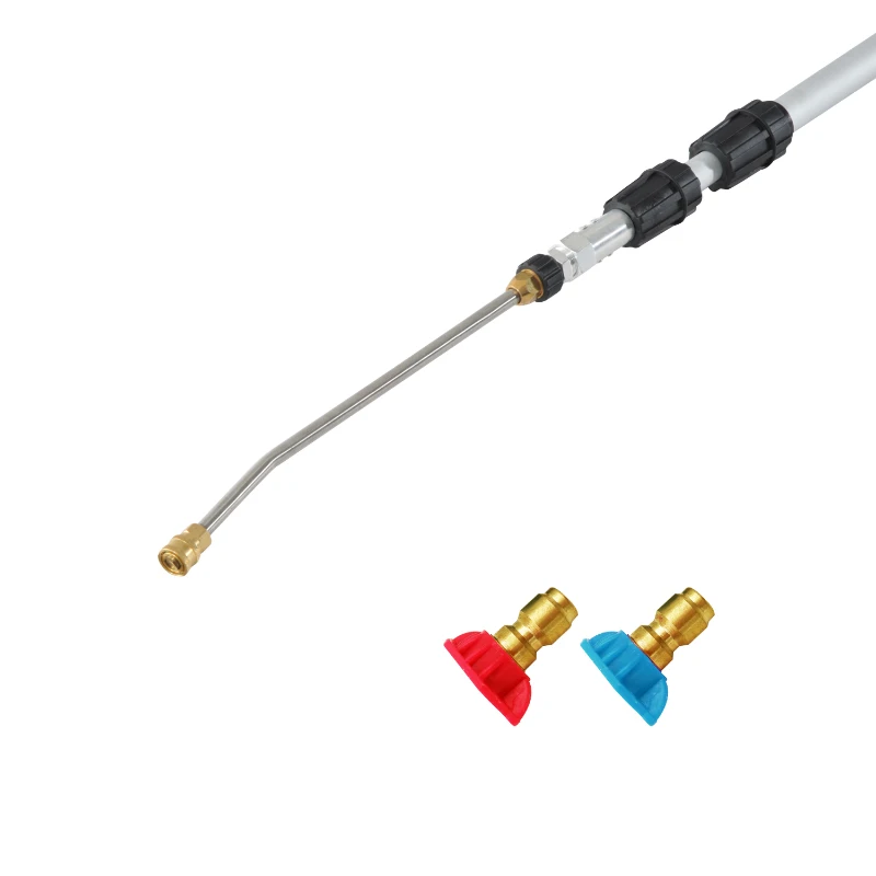 Outsunny 18ft 3-Section Telescopic Lance Extension Pressure Wand  Aluminum Silver